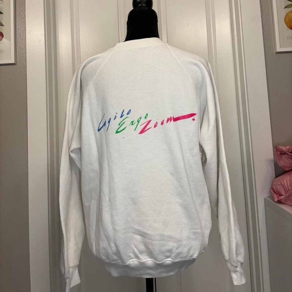 Vintage 90s AUTOMOBILE sweatshirt USA Raglan Graphic – Double Sided – L - Picture 6 of 8